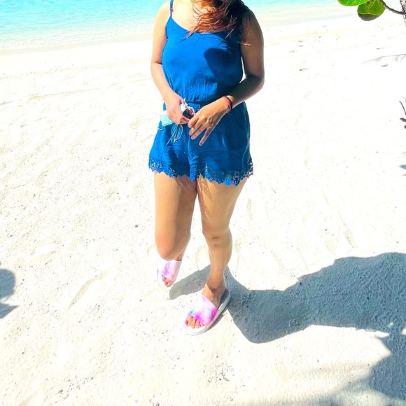 ❌SOLD OUT❌Blue playsuit/ Strapy romper - Picture 5 of 5